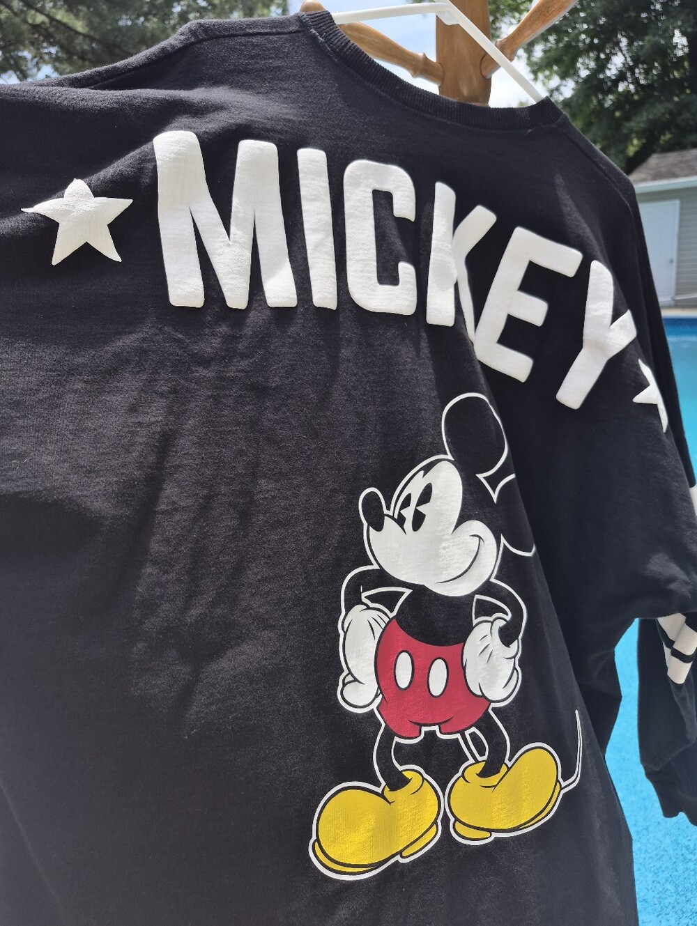 Disney Mickey Mouse Striped Sleeve Black Long Sleeve Shirt Size XL - Picture 4 of 5